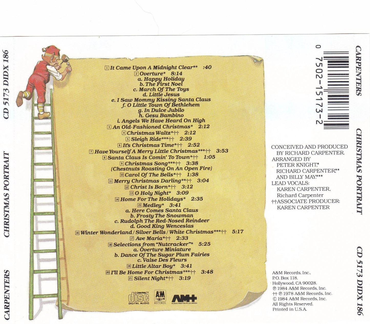 Carpenters - Christmas Portrait - CD