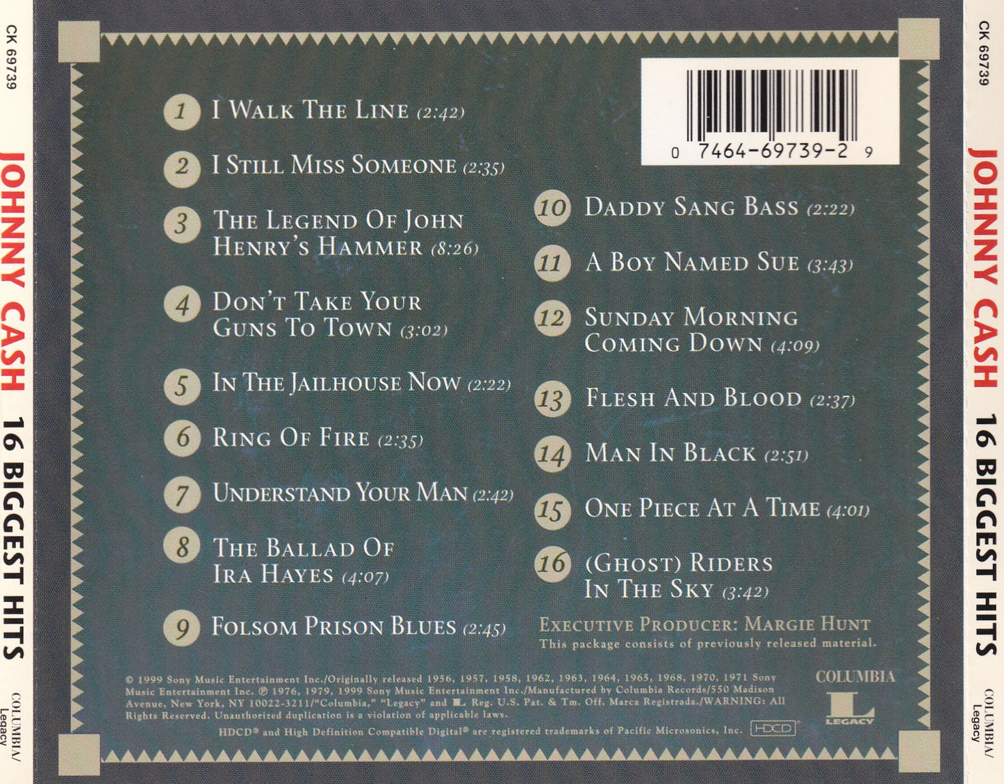 Johnny Cash - 16 Biggest Hits - CD