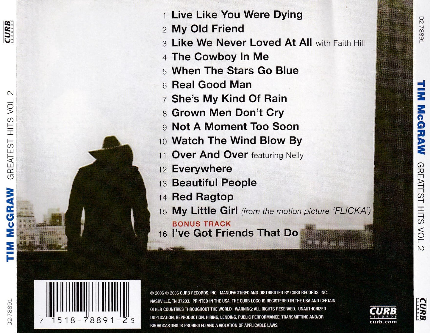 Tim McGraw - Greatest Hits, Vol. 2 - CD by TheCDExchange.com