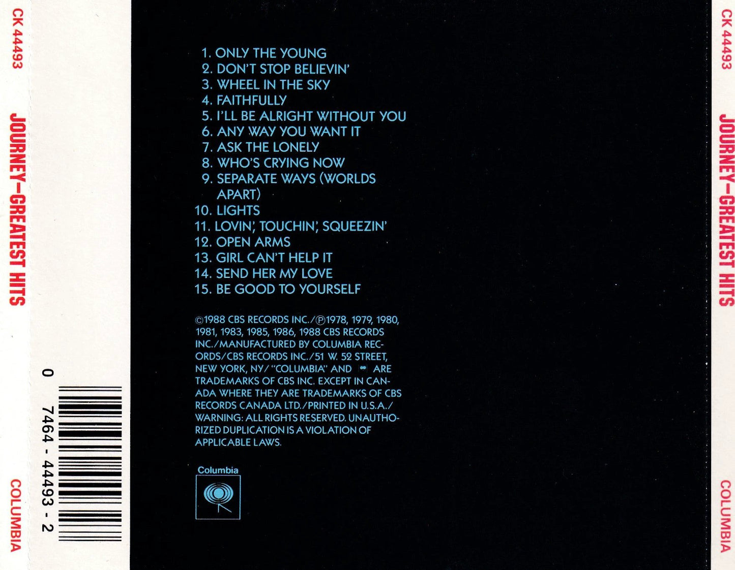 Journey - Greatest Hits - CD by TheCDExchange.com