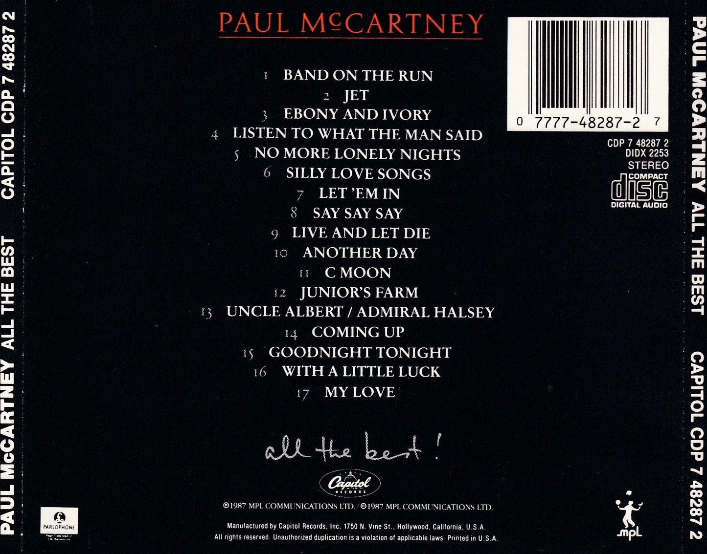 Paul McCartney - All the Best - CD by TheCDExchange.com