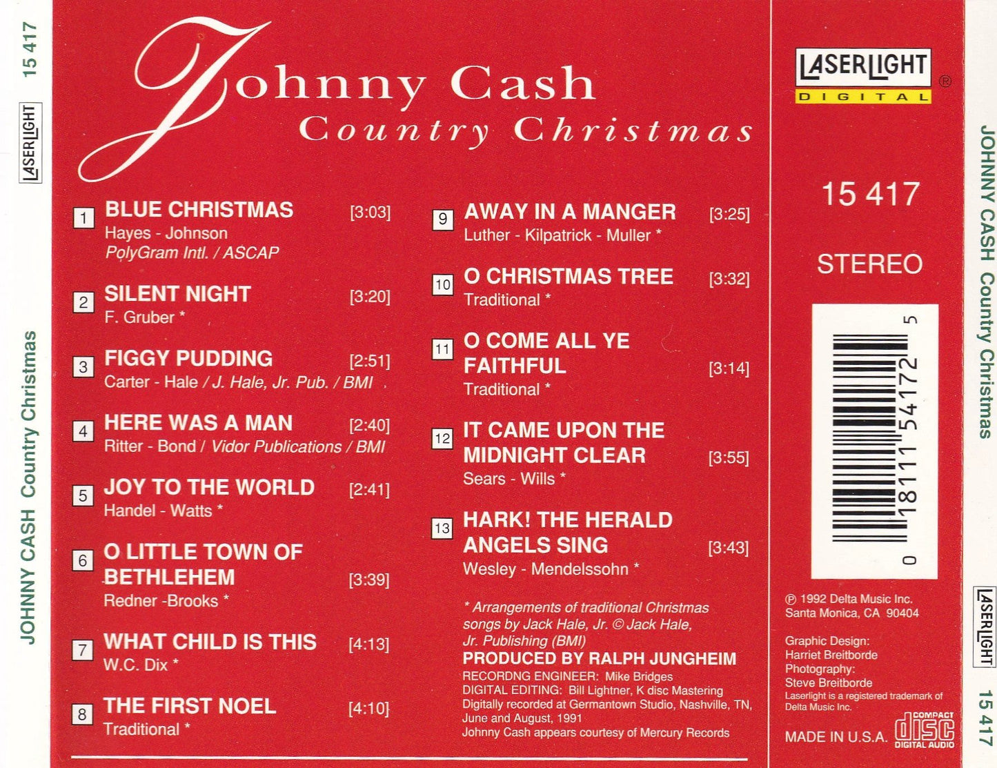 Johnny Cash - Country Christmas - CD by TheCDExchange.com