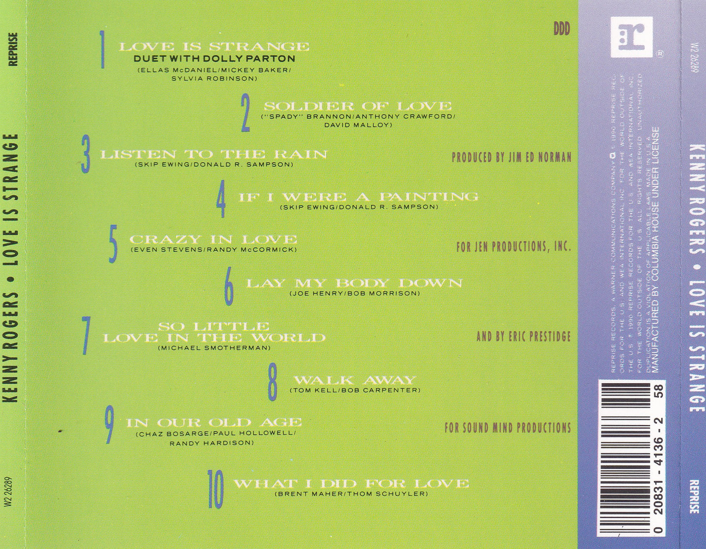 Kenny Rogers - Love Is Strange - CD