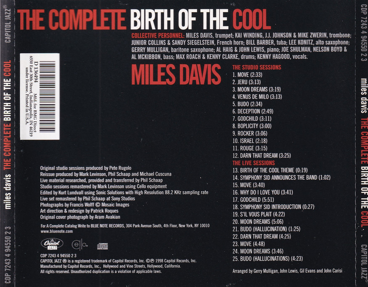 Miles Davis - The Complete Birth of the Cool - CD
