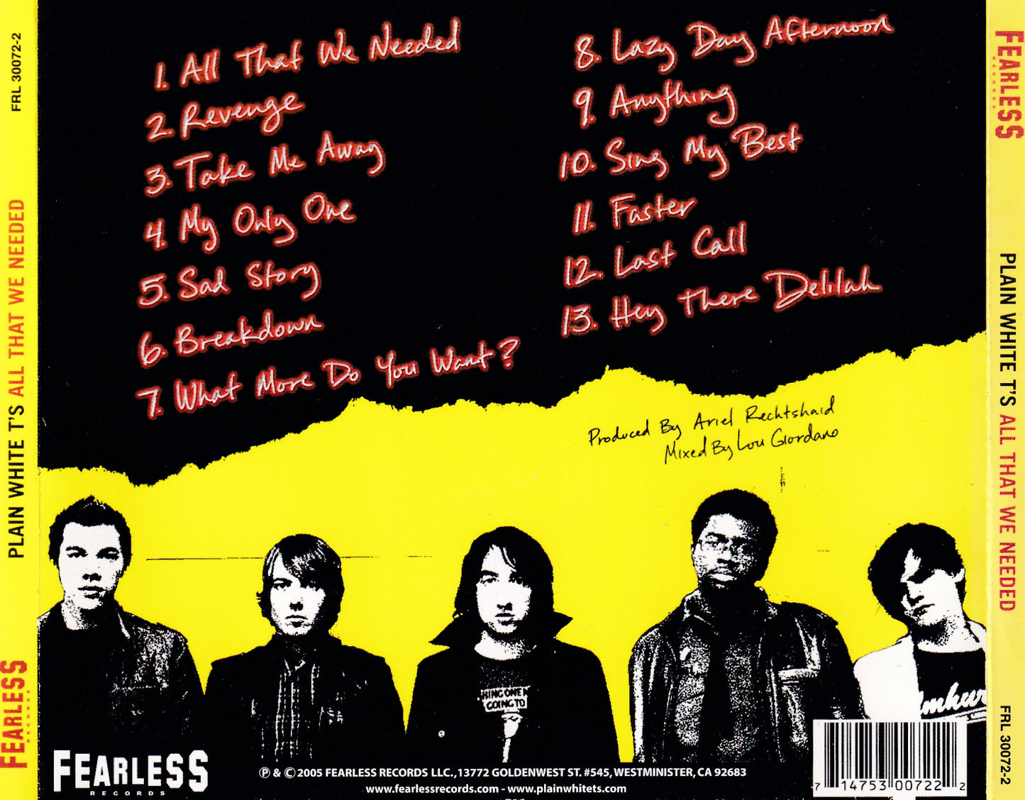 Plain White T's - All That We Needed - CD