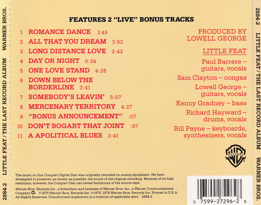 Little Feat - The Last Record Album - CD