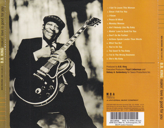 B.B. King - Makin' Love Is Good for You - CD