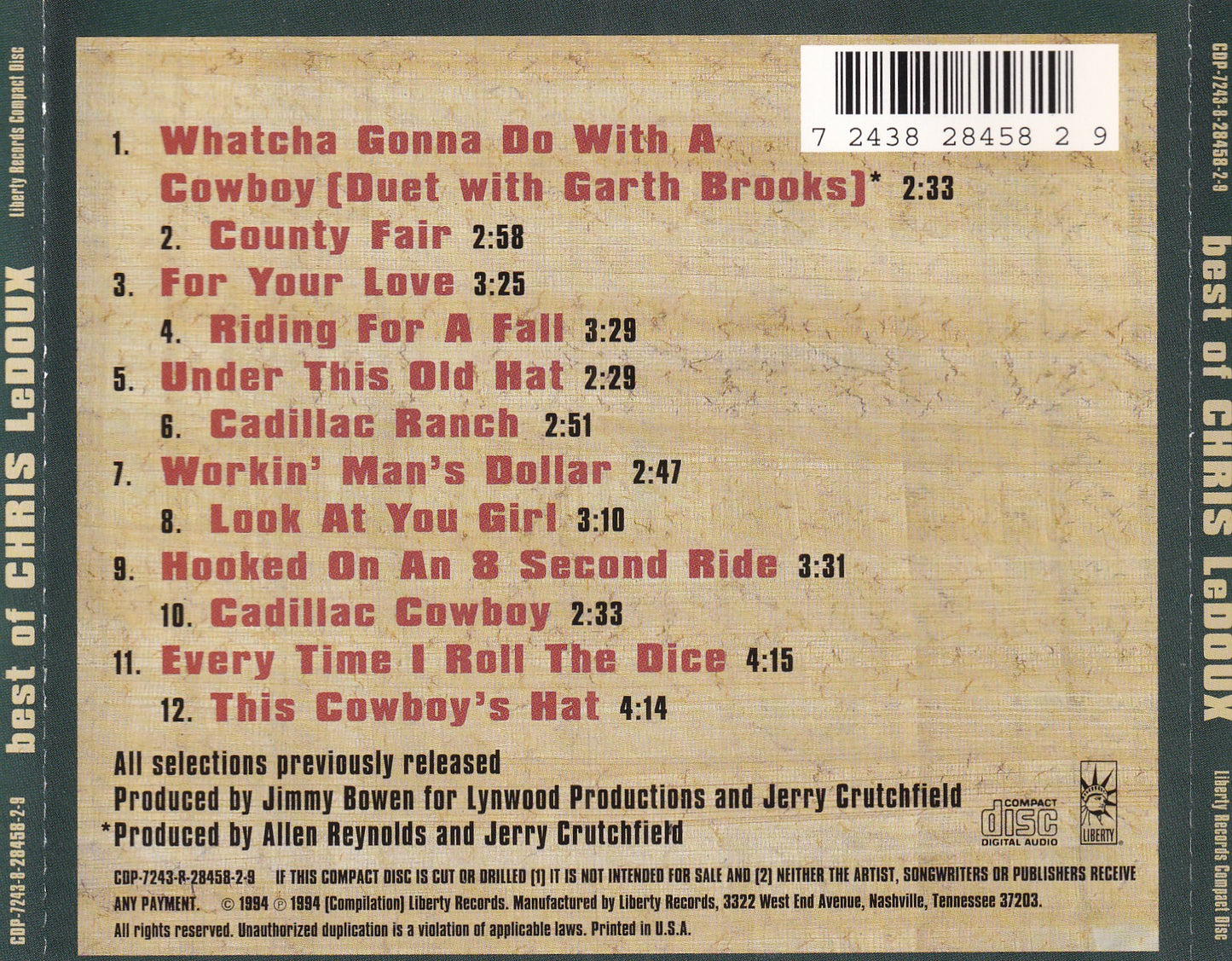 Chris LeDoux - Best Of Chris LeDoux - CD