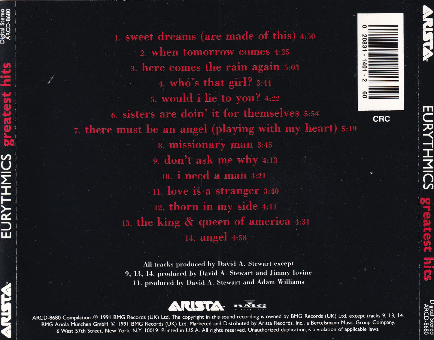 Eurythmics - Greatest Hits - CD