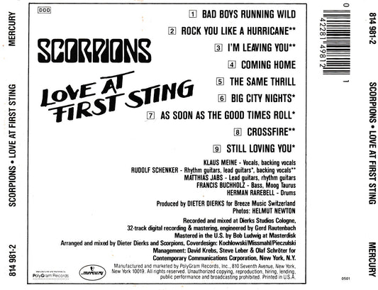Scorpions – Love at First Sting – CD