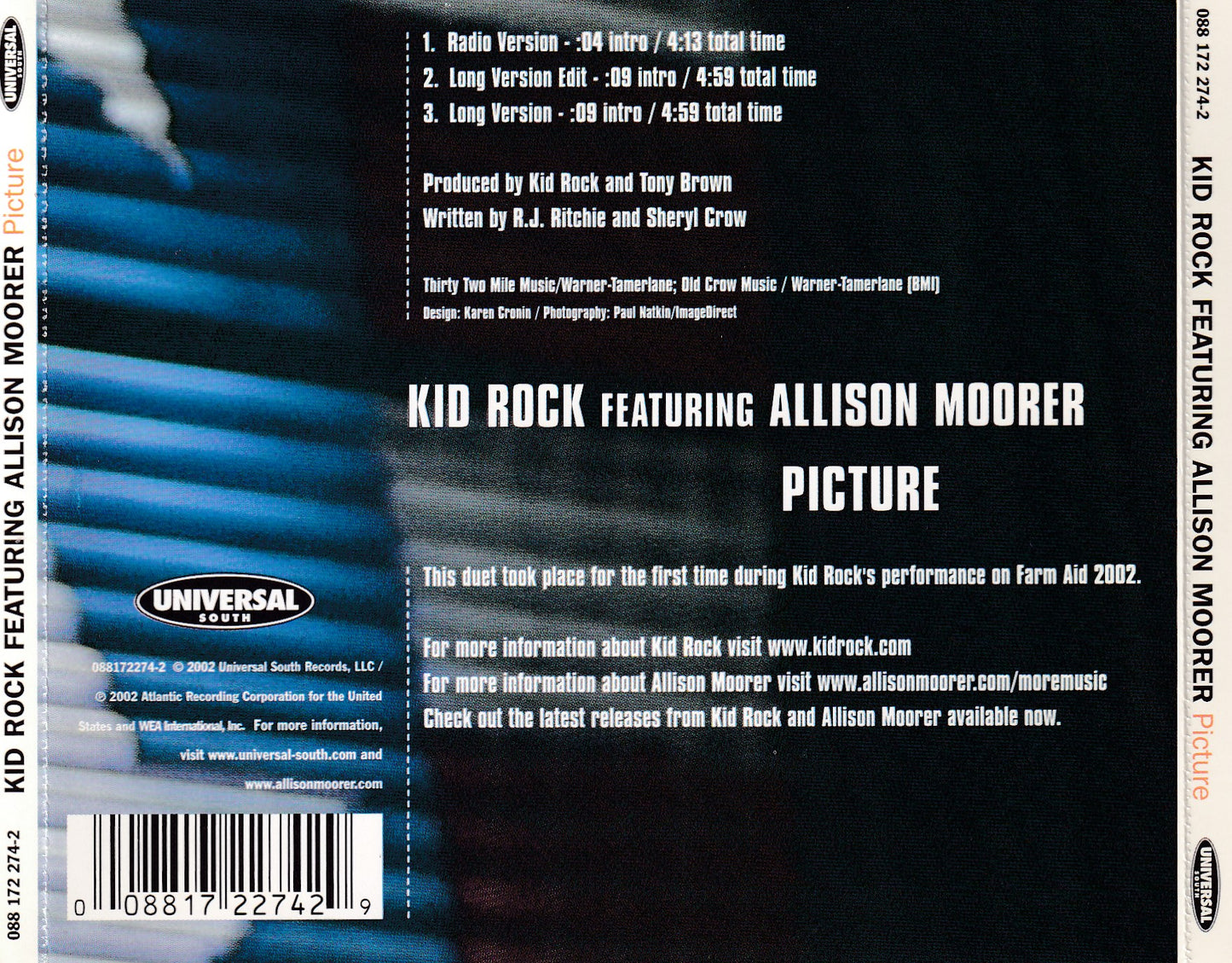 Kid Rock Featuring Allison Moorer - Picture - CD