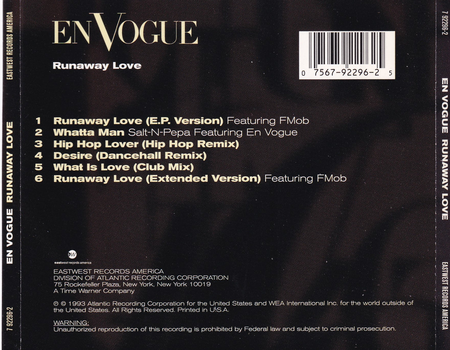 En Vogue - Runaway Love - CD