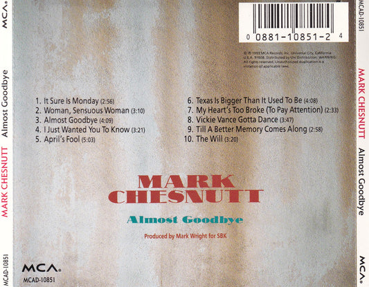 Mark Chesnutt - Almost Goodbye - CD