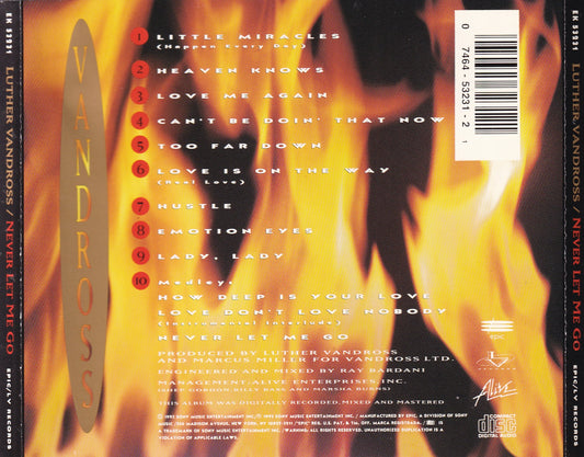 Luther Vandross - Never Let Me Go - CD
