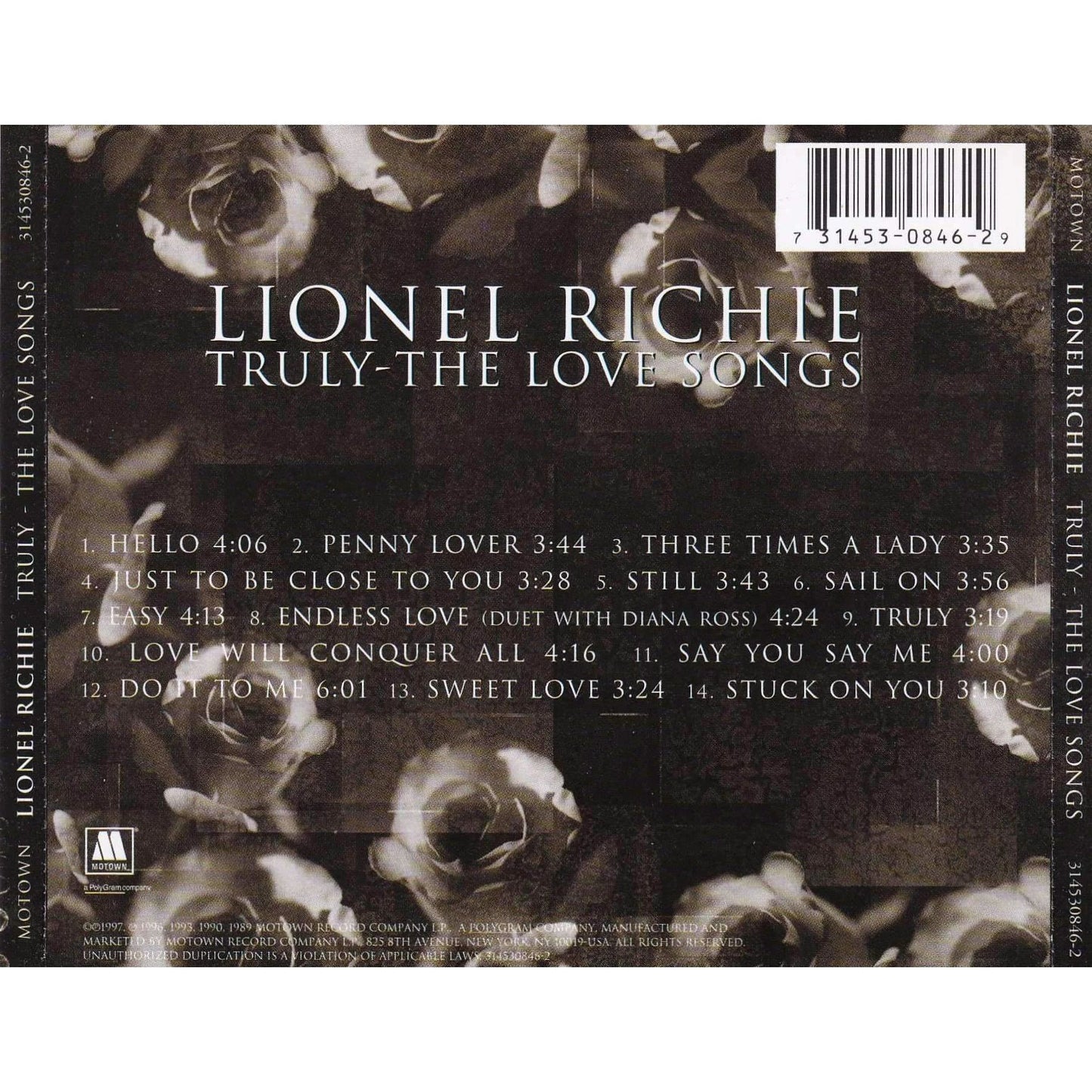 Lionel Richie - Truly The Love Songs - Used CD - The CD Exchange