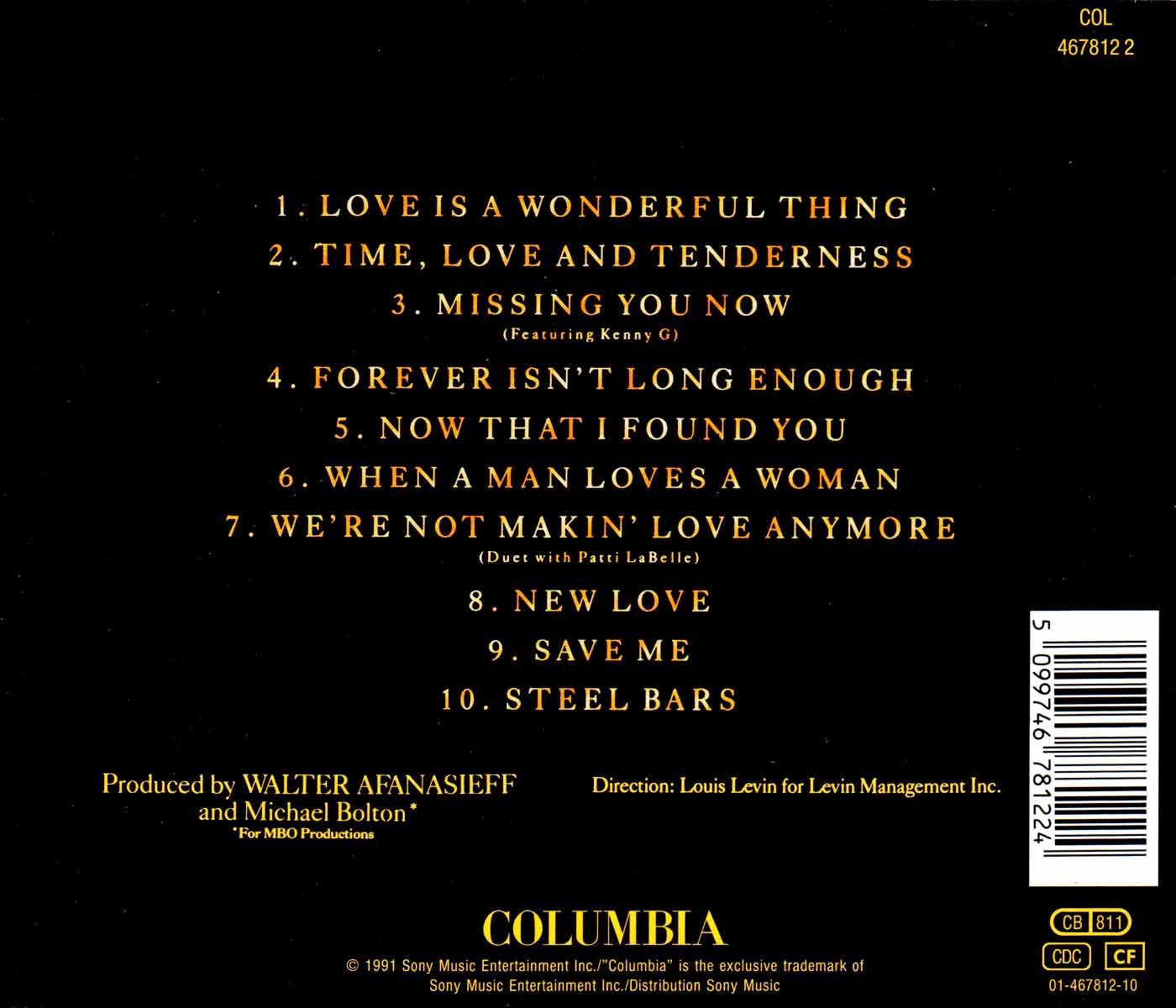 Michael Bolton - Time, Love & Tenderness - CD