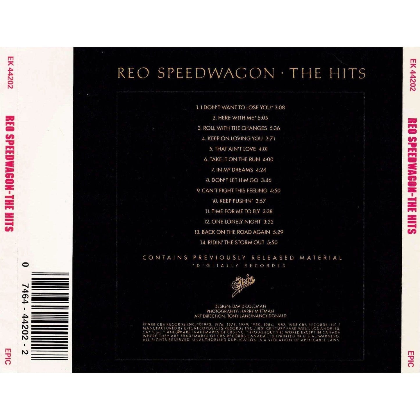 REO Speedwagon - The Hits - CD