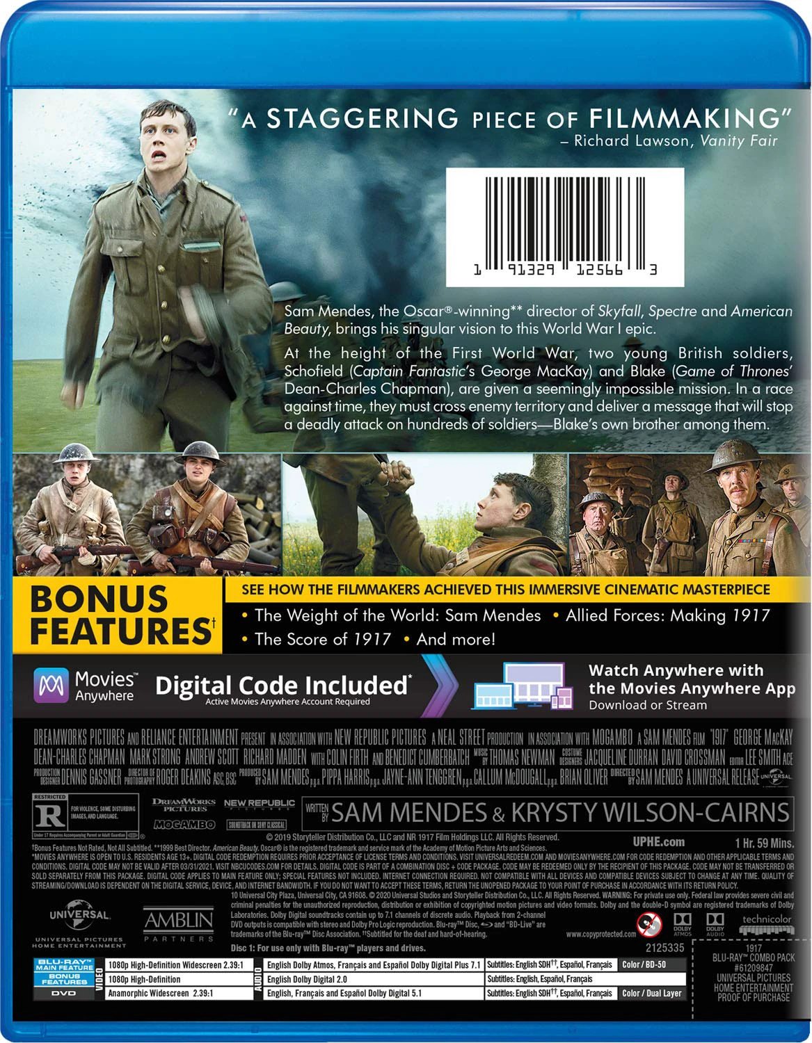 1917 Blu-ray + DVD + Digital