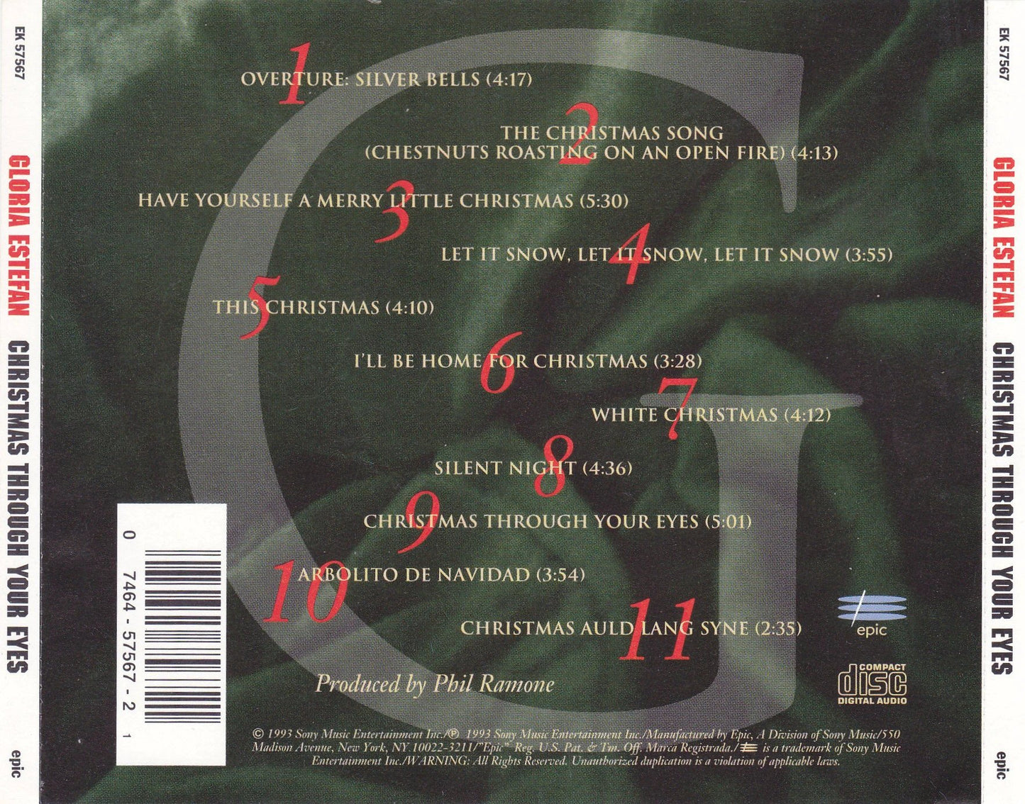 Gloria Estefan - Christmas Through Your Eyes - CD
