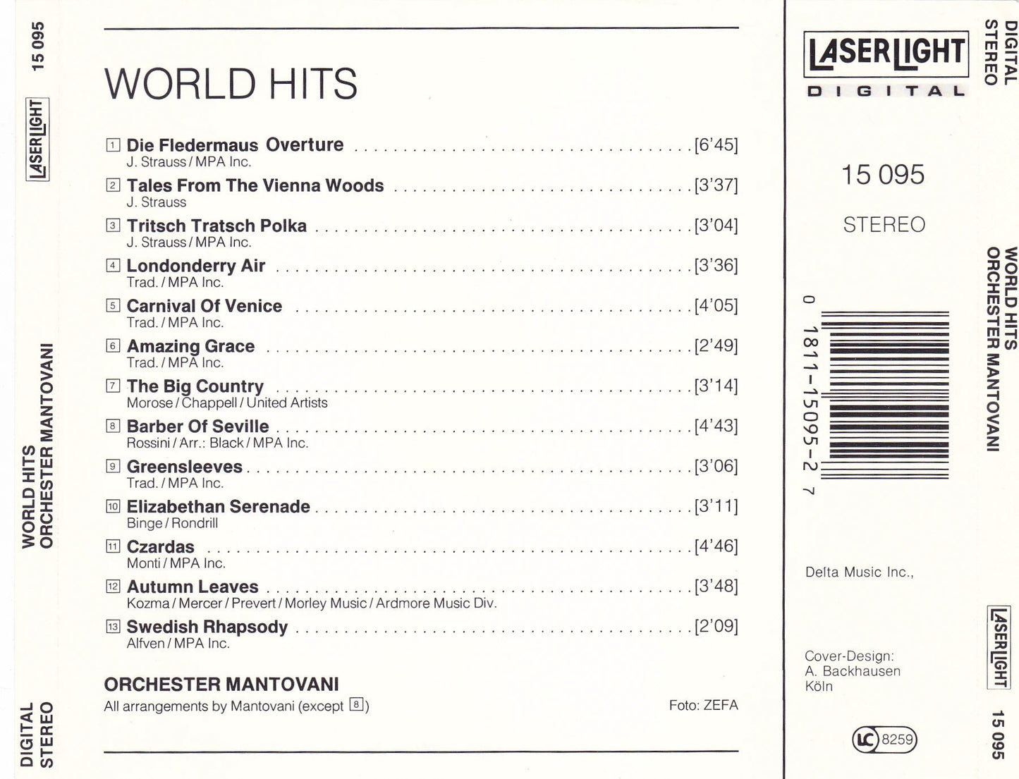 Mantovani Orchestra - World Hits - CD