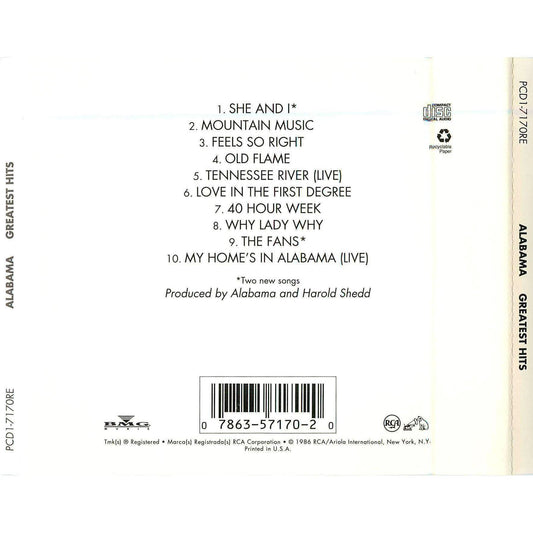 Alabama - Greatest Hits - Used Country Music CD - The CD Exchange