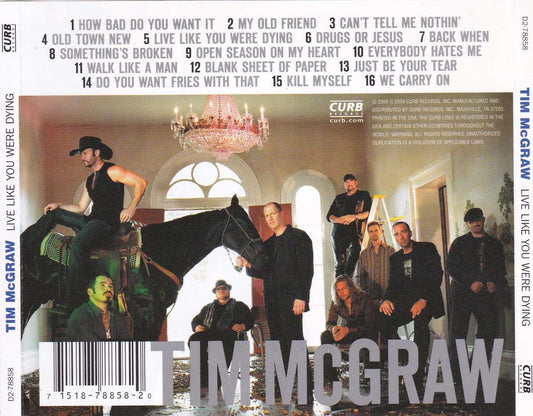 Tim McGraw - Live Like You Were Dying - CD