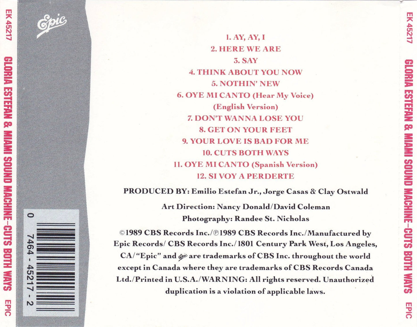 Gloria Estefan - Cuts Both Ways - CD