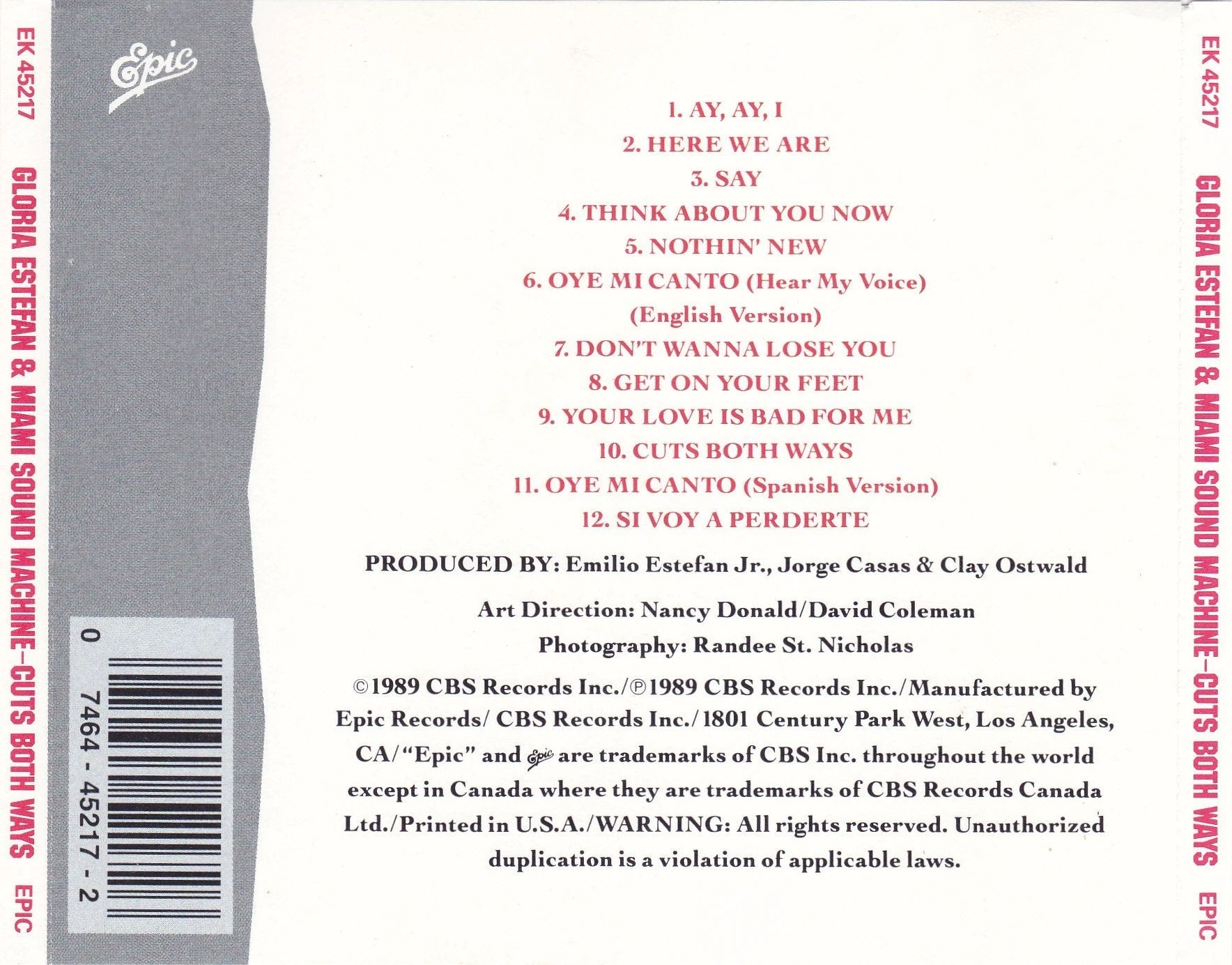 Gloria Estefan - Cuts Both Ways - CD