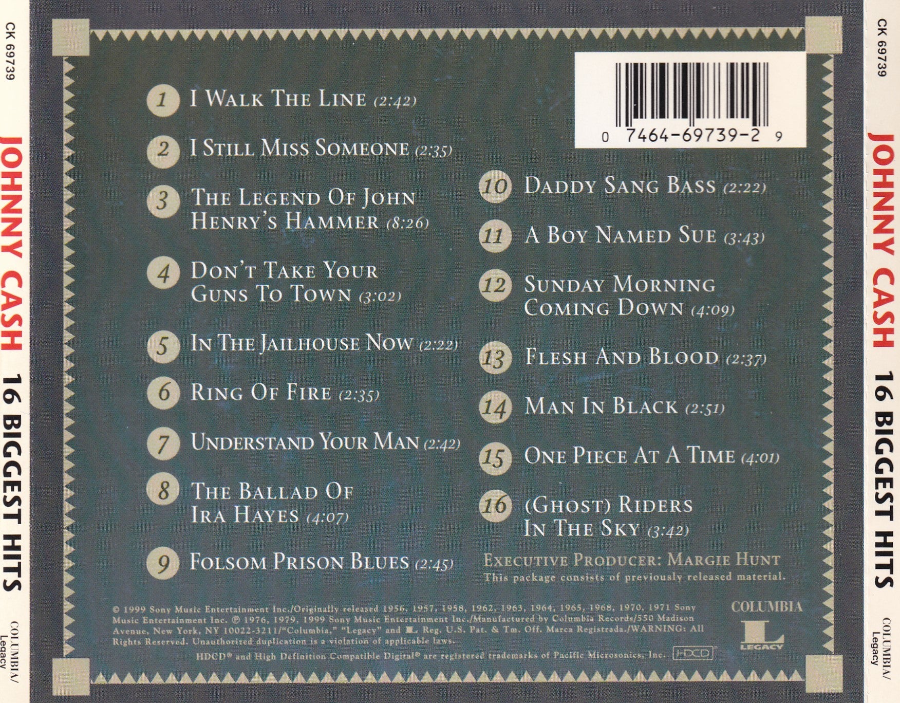 Johnny Cash - 16 Biggest Hits - CD
