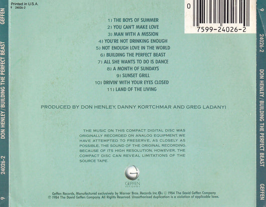 Don Henley - Building The Perfect Beast - CD by TheCDExchange.com
