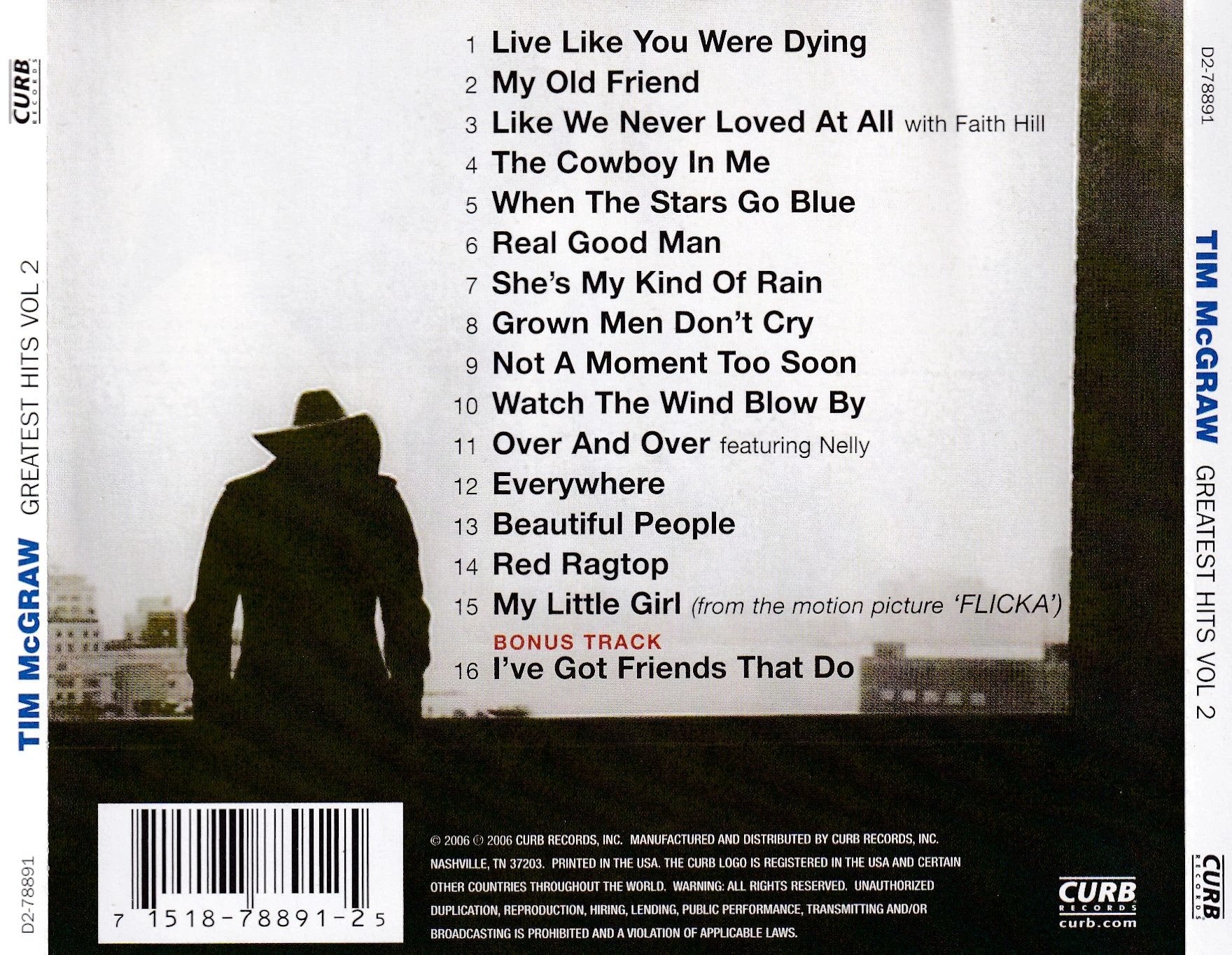 Tim McGraw - Greatest Hits, Vol. 2 - CD by TheCDExchange.com