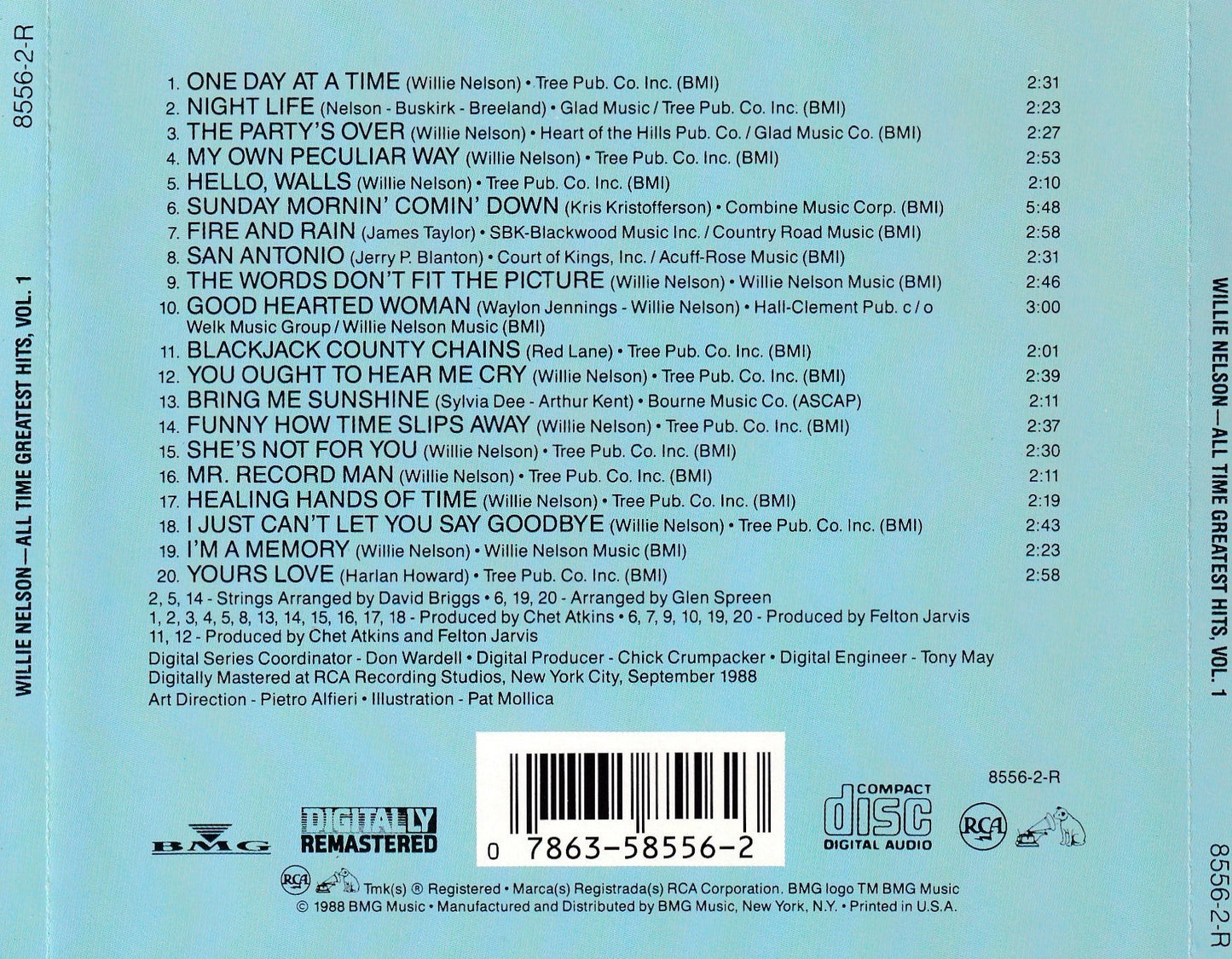 Willie Nelson - All Time Greatest Hits, Vol. 1 - CD by TheCDExchange.com