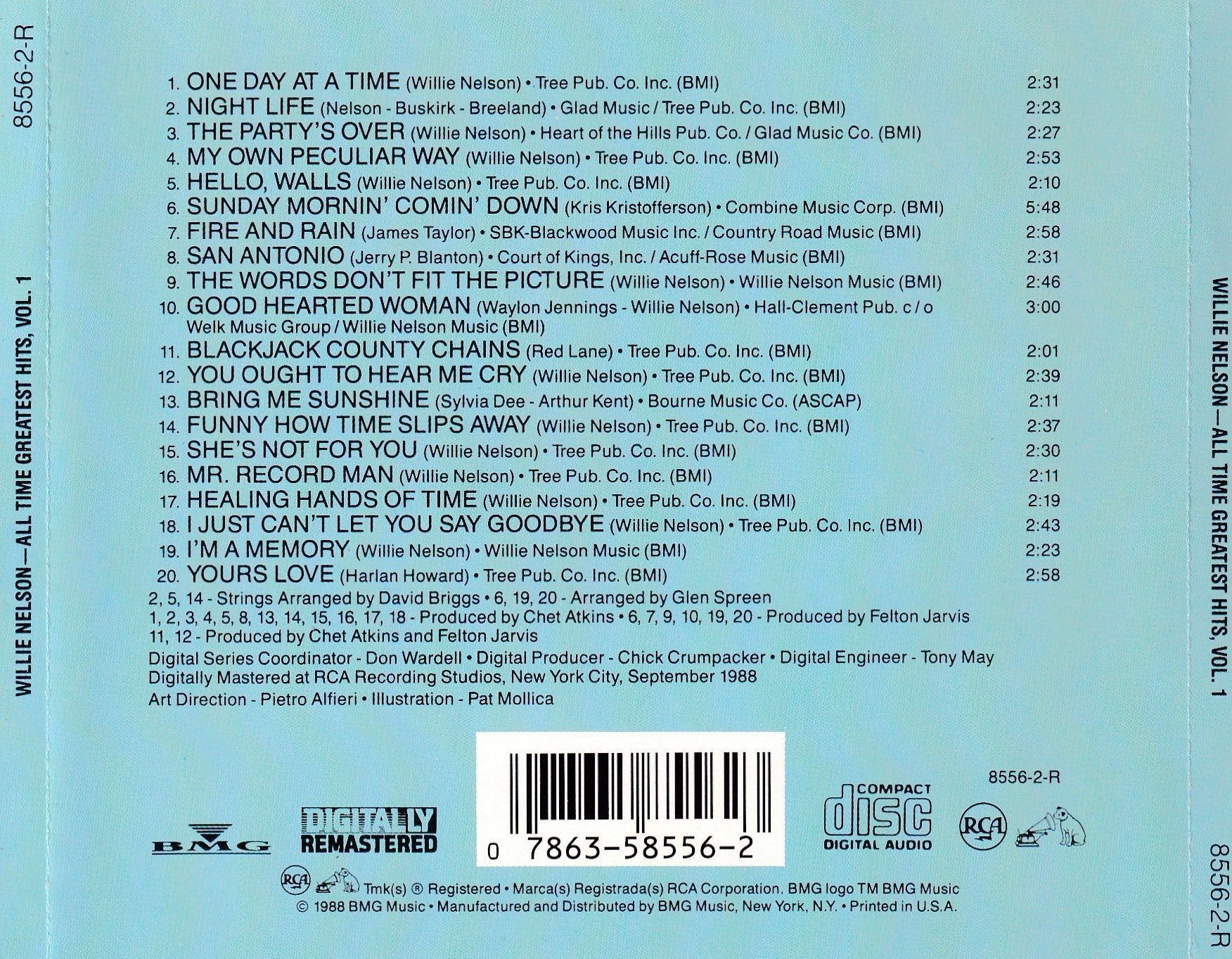 Willie Nelson - All Time Greatest Hits, Vol. 1 - CD by TheCDExchange.com