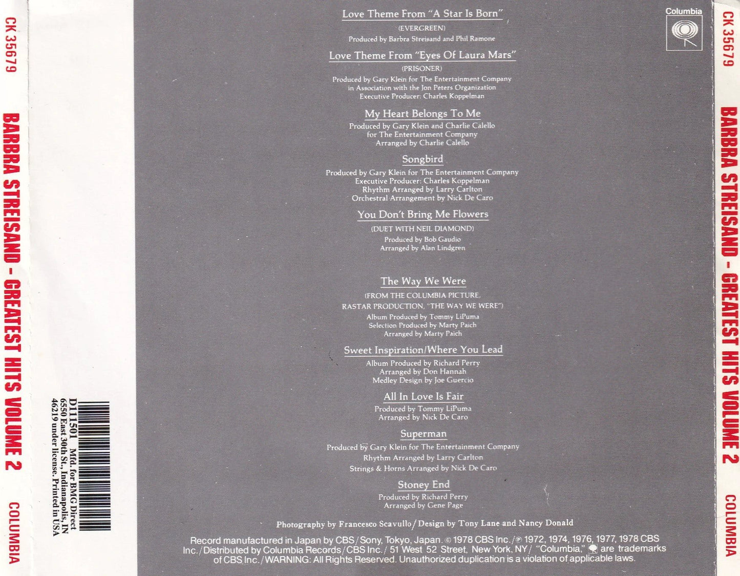 Barbra Streisand - Greatest Hits Volume 2 - CD