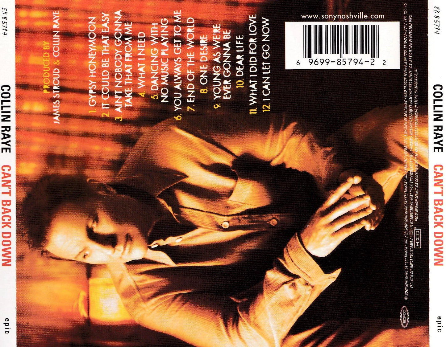 Collin Raye - Cant Back Down - CD