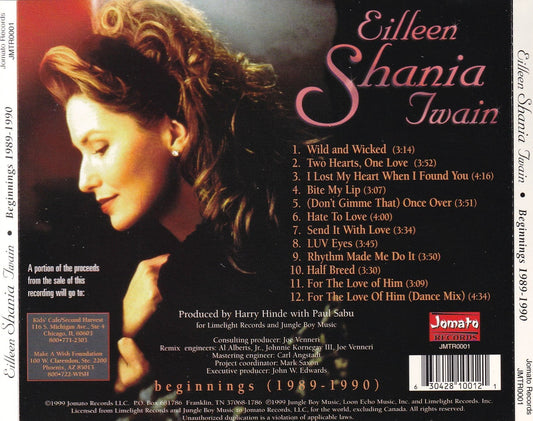 Shania Twain - Beginnings (1989-1990) - CD by TheCDExchange.com
