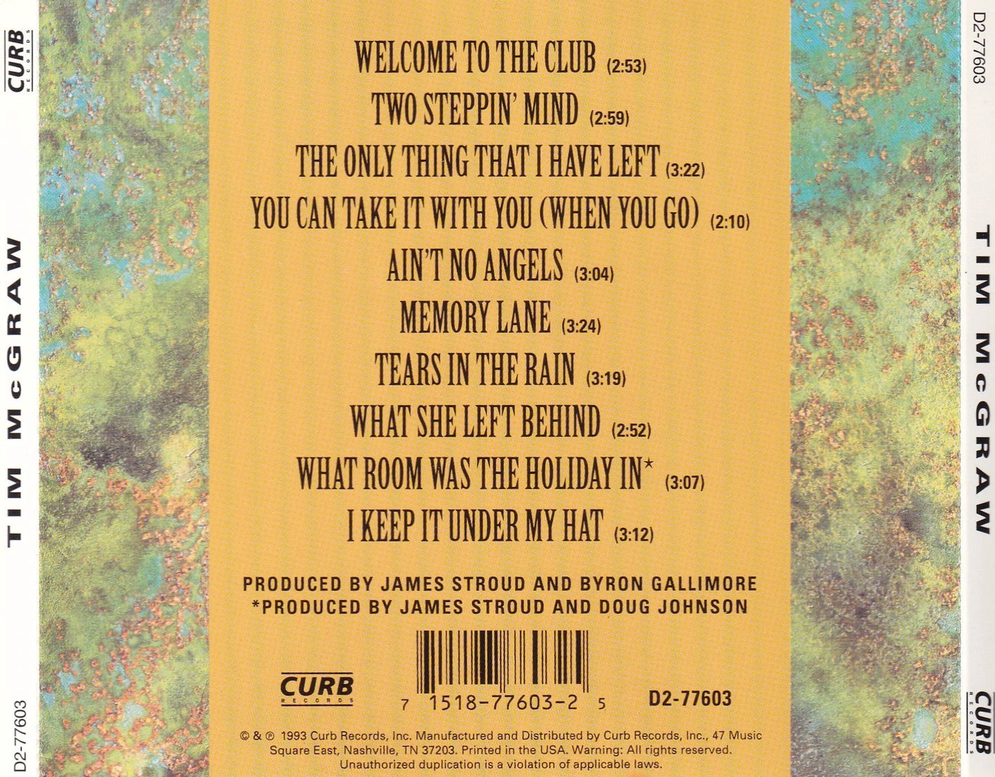 Tim McGraw - Tim McGraw - CD by TheCDExchange.com