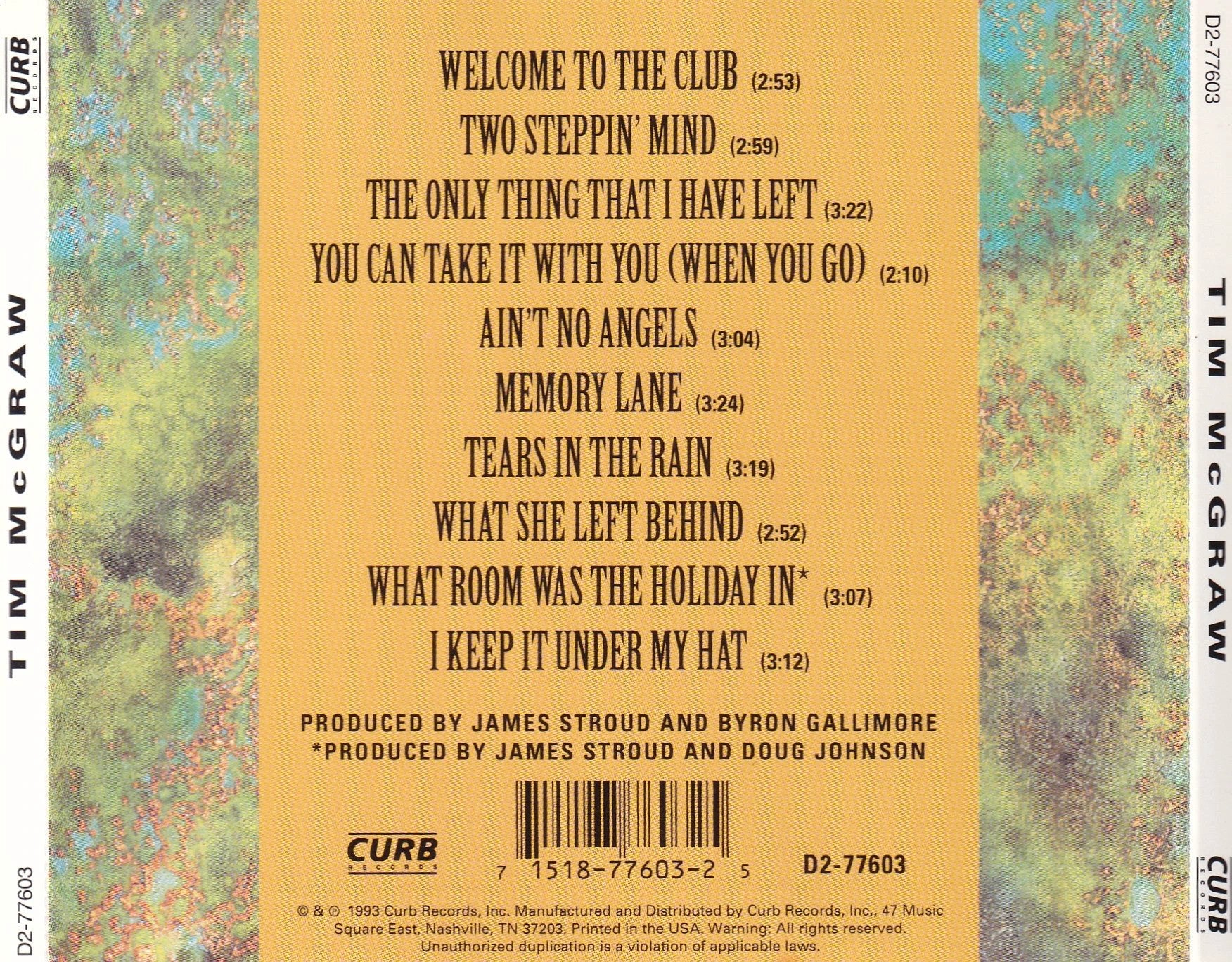 Tim McGraw - Tim McGraw - CD by TheCDExchange.com