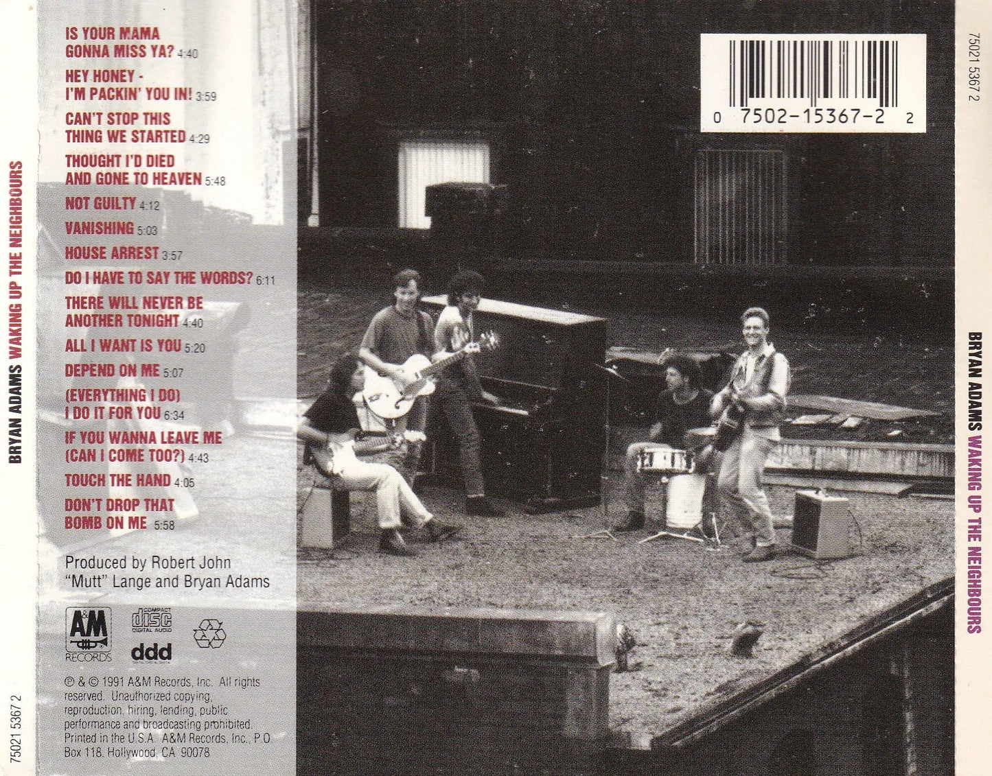 Bryan Adams - Waking Up The Neighbours - CD by TheCDExchange.com