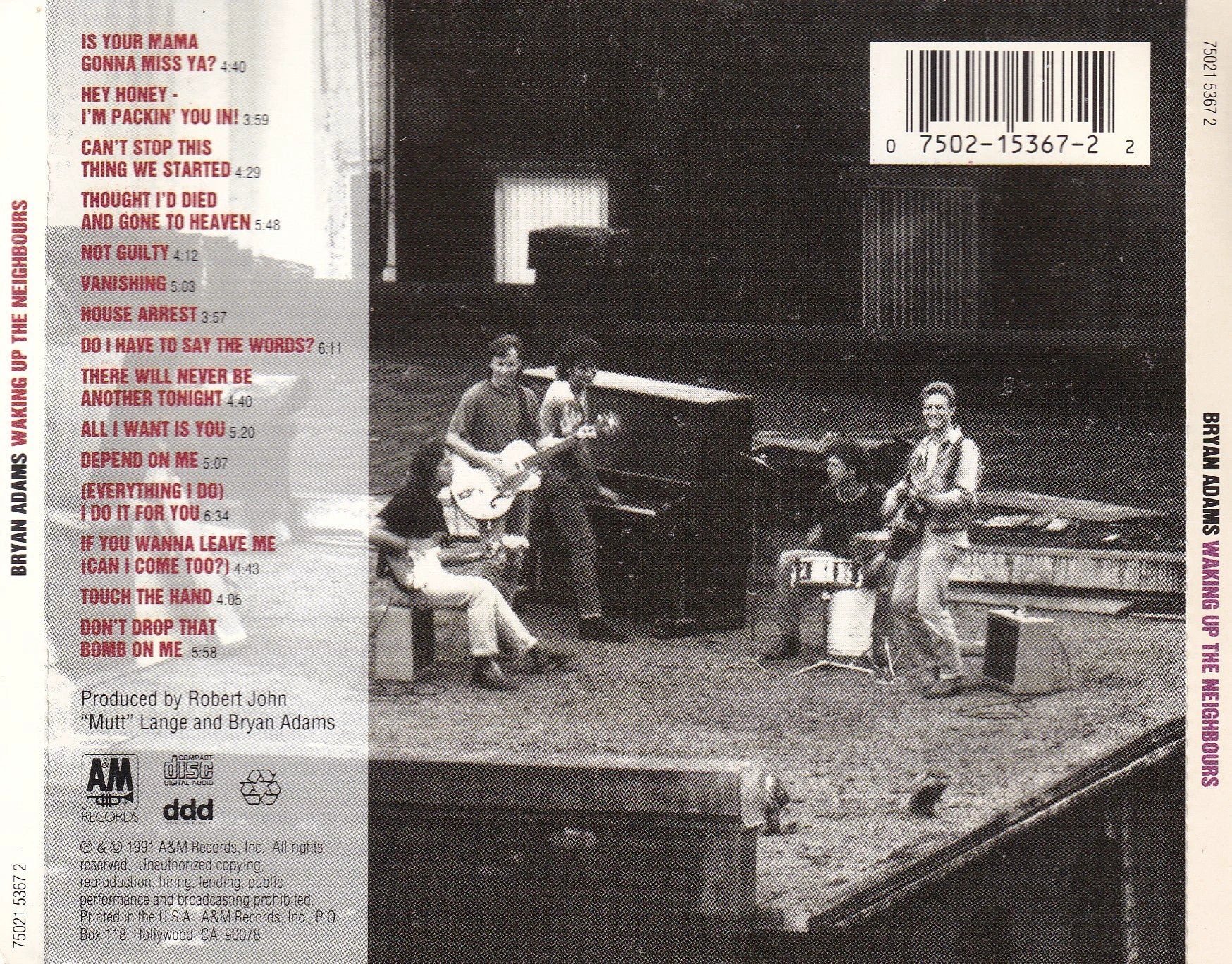 Bryan Adams - Waking Up The Neighbours - CD by TheCDExchange.com