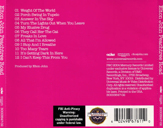 Elton John - Peachtree Road - CD by TheCDExchange.com