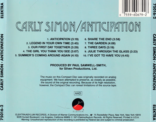 Carly Simon - Anticipation - CD the-cd-exchange