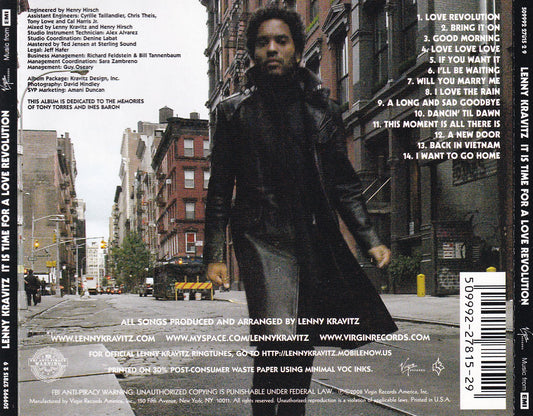 Lenny Kravitz ‎- It Is Time For A Love Revolution - CD