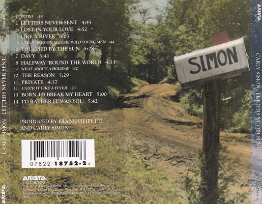 Carly Simon - Letters Never Sent - CD