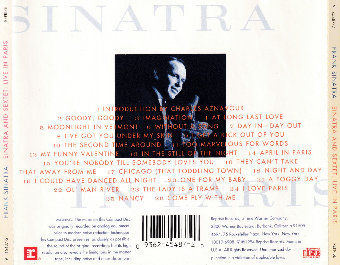 Frank Sinatra - Sinatra & Sextet: Live in Paris - CD
