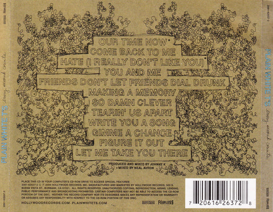 Plain White T's - Every Second Counts - CD