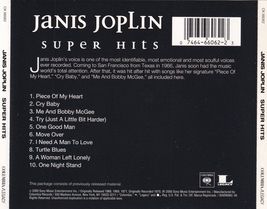 Janis Joplin - Super Hits - CD