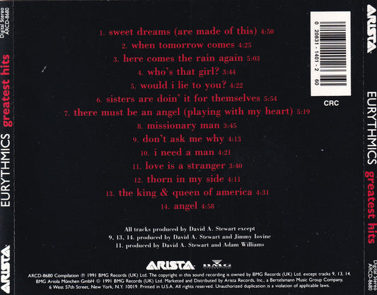 Eurythmics - Greatest Hits - CD