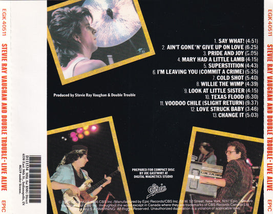 Stevie Ray Vaughan & Double Trouble - Live Alive - CD