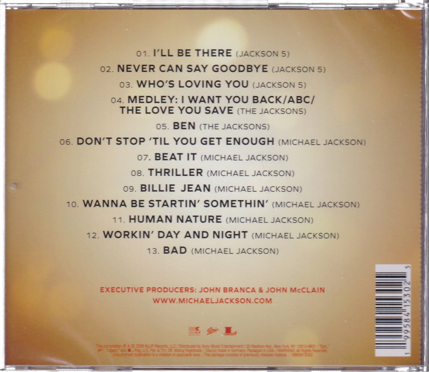 Soundtrack - Michael Jackson: Songs From The Motion Picture - CD